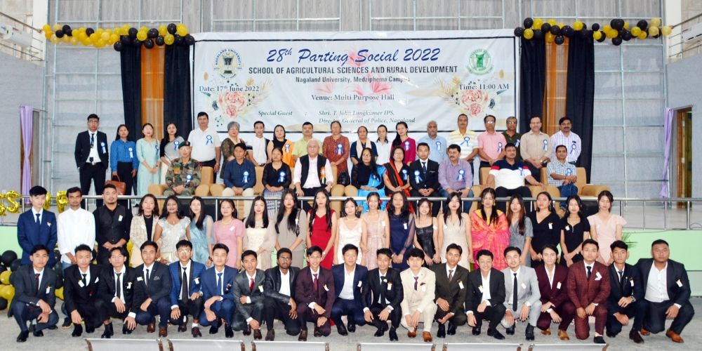 Nagaland DGP T John Longkumer, faculty members, students and others during the programme at NU: SASRD on June 17.